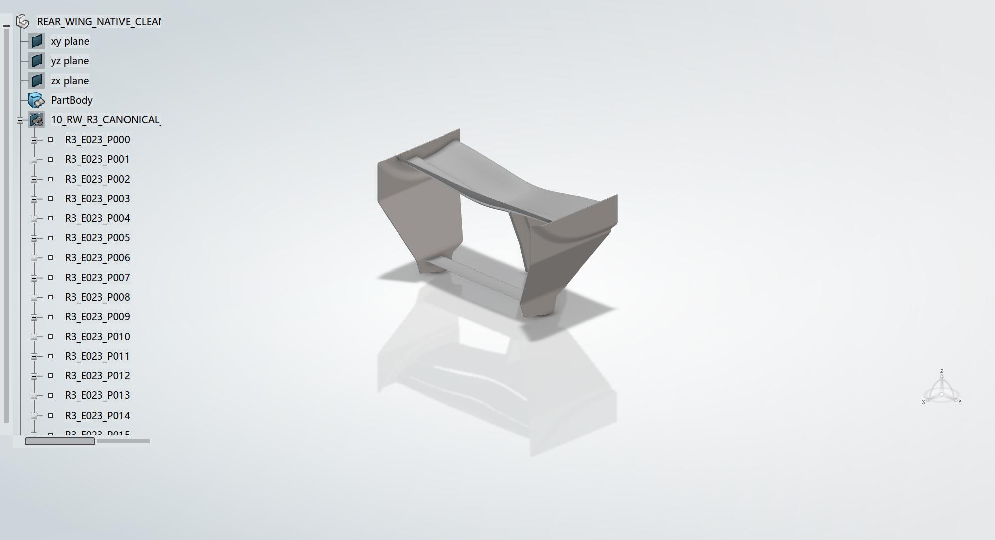 Rear Wing Isometric View